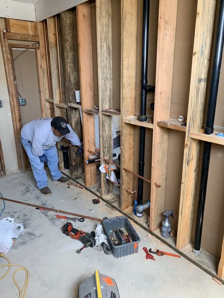 Commercial rough-in plumbing for Water Heater Replacement in Stowe